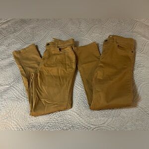 Wonder Nation Kids Casual Tan Dark Khaki Pants Size 14 Slim